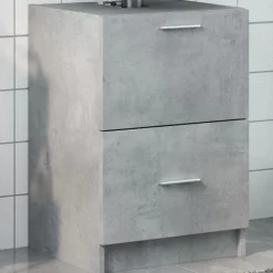 vidaXL Tvättställsskåp betonggrå 40x37x59 cm konstruerat trä