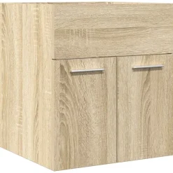 vidaXL Tvättställsskåp sonoma-ek 41x38,5x46 cm konstruerat trä