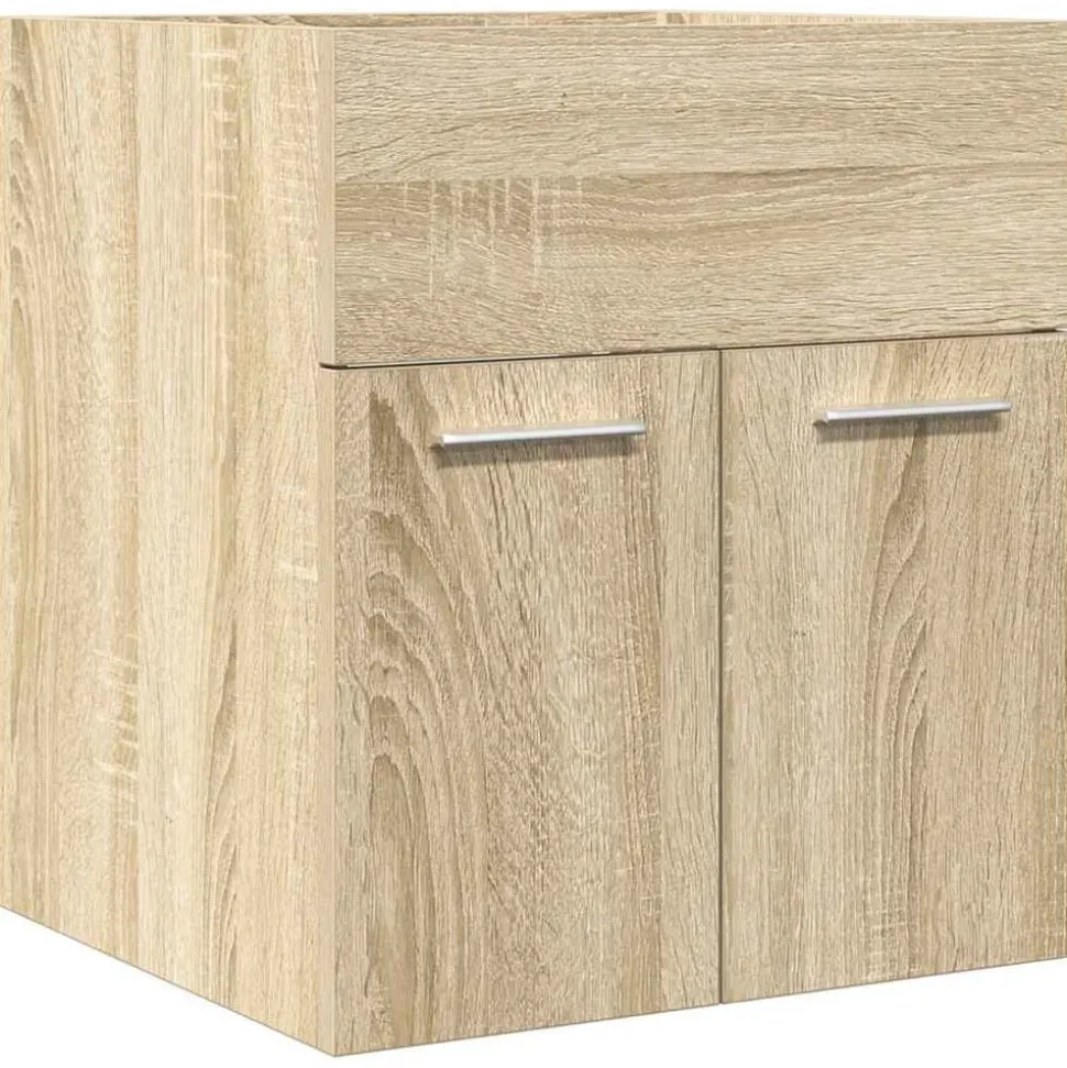 vidaXL Tvättställsskåp sonoma-ek 41x38,5x46 cm konstruerat trä