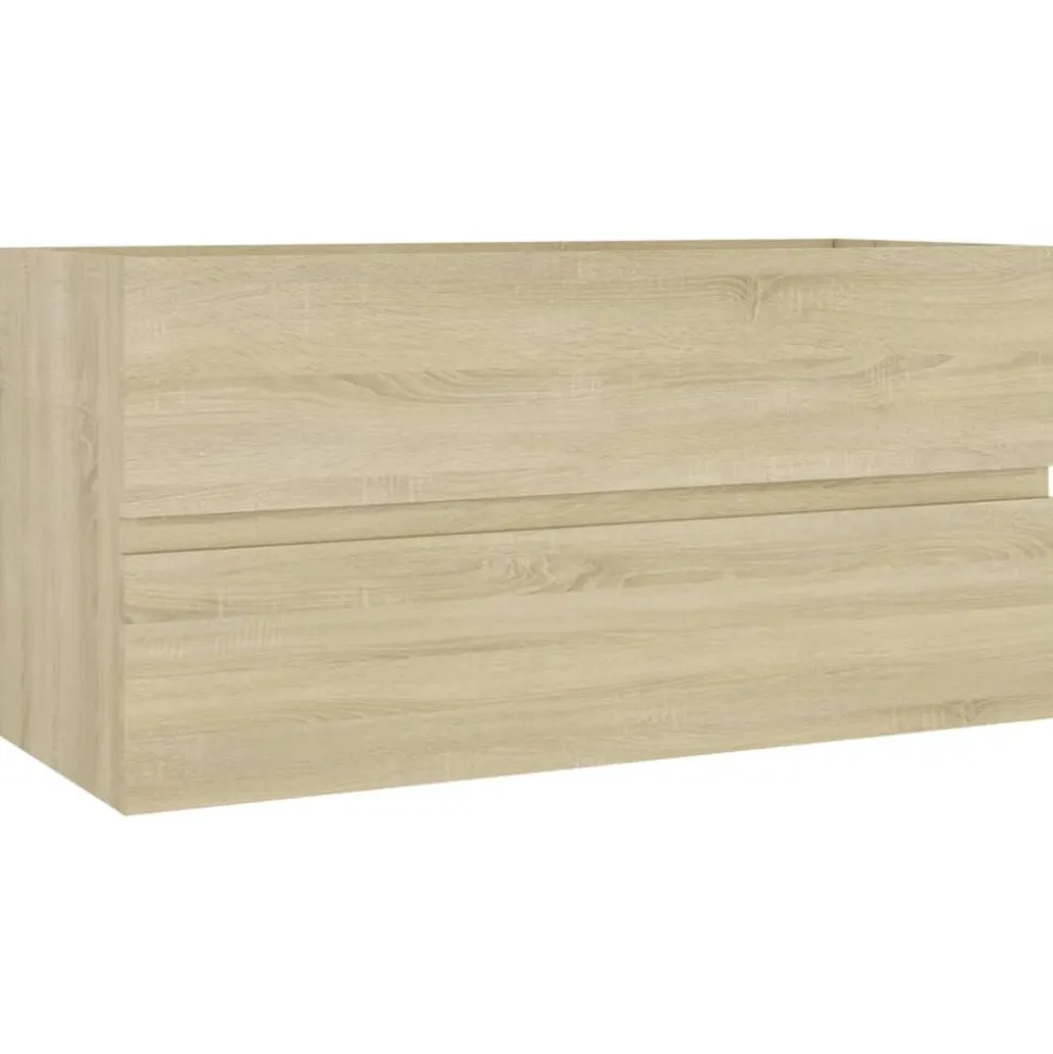 vidaXL Tvättställsskåp sonoma-ek 90x38,5x45 cm konstruerat trä