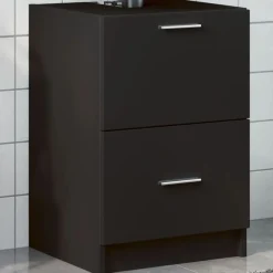 vidaXL Tvättställsskåp svart 40x37x59 cm konstruerat trä