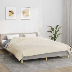 Online vidaXL Tyngdtäcke gräddvit 200x200 cm 13 kg tyg Kräm