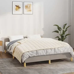 vidaXL Tyngdtäcke gräddvit 150x200 cm 7 kg tyg