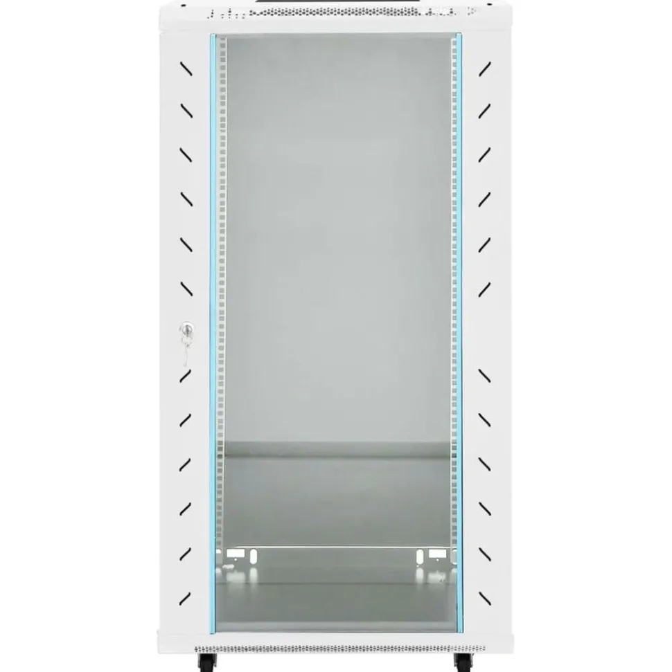 vidaXL 22U Nätverksskåp 19" IP20 grå 60x60x120 cm
