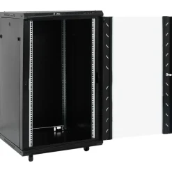 New vidaXL 18U Nätverksskåp 19" IP20 60x60x100 cm Svart