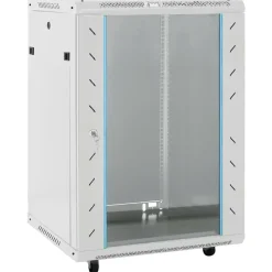 Clearance vidaXL 15U Nätverksskåp med svänghjul 19" IP20 60x45x86 mm Grå