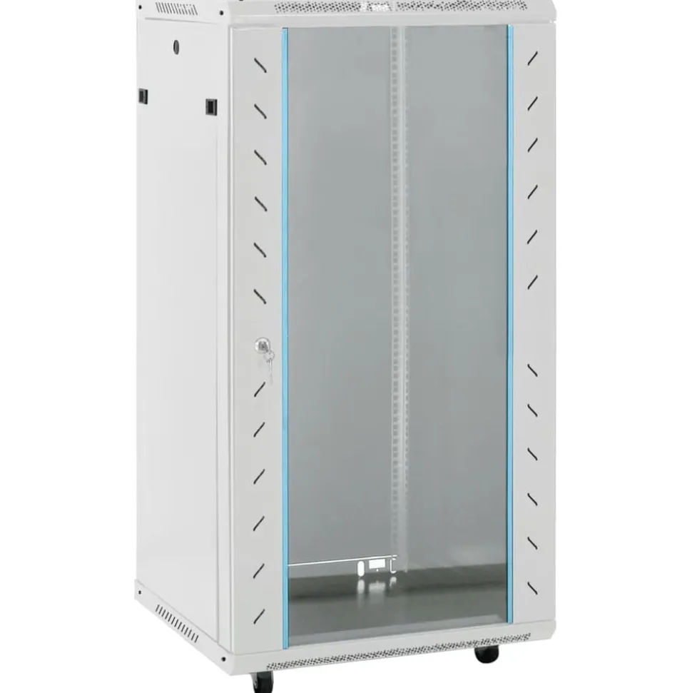 vidaXL 22U Nätverksskåp med svänghjul 19" IP20 60x60x120 cm