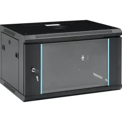 vidaXL 6U Nätverksskåp väggmonterat 19" IP20 600x450x350 mm