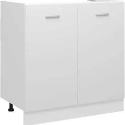 Discount vidaXL Underskåp för diskho “Lyon” 80x46x81,5 cm konstruerat trä Vit