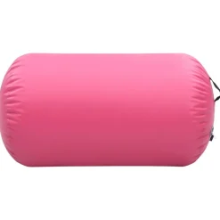 New vidaXL Uppblåsbar gymnastikrulle med pump 100x60 cm PVC Rosa