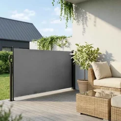 Hot vidaXL Utdragbar sidomarkis 100x300 cm Antracit
