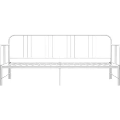 Hot vidaXL Utdragbar sängram bäddsoffa metall 90x200 cm Vit