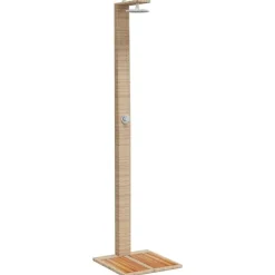 Outlet vidaXL Utedusch 50x55x224 cm konstrottning och akaciaträ Beige