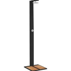 Best vidaXL Utedusch 50x55x224 cm konstrottning och akaciaträ Svart