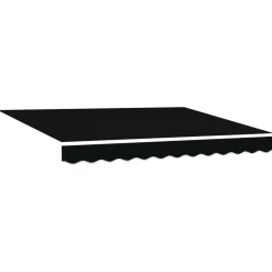 vidaXL Utfällbar markis 300 x 250 cm Polyester och Stål Svart
