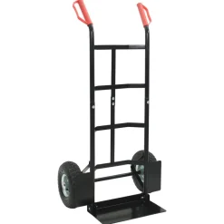 vidaXL Utökningsbar Handvagn Svart och Röd 57 x 46 x 113 cm Stål