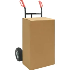 vidaXL Utökningsbar Handvagn Svart och Röd 57 x 46 x 113 cm Stål