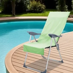vidaXL Utomhus Stols Handdukar 2 pcs Grön 130 x 60 cm