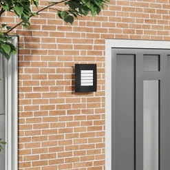 vidaXL Utomhus vägglampa Svart 23,5 x 9 x 26 cm