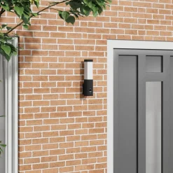 vidaXL Utomhus vägglampa 10.5 x 6 x 33 cm Svart