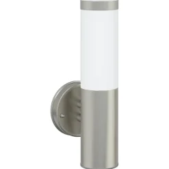 vidaXL Utomhus vägglampa Silver 15 x 7,5 x 33 cm
