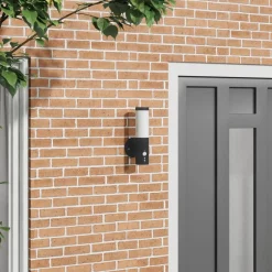 New vidaXL Utomhus vägglampa 15 x 7,5 x 33 cm Svart
