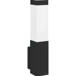 vidaXL Utomhus vägglampa Svart 10.5 x 6 x 33 cm
