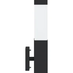 vidaXL Utomhus vägglampa Svart 10.5 x 6 x 33 cm