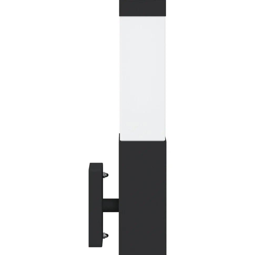 vidaXL Utomhus vägglampa Svart 10.5 x 6 x 33 cm