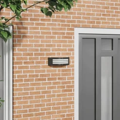 vidaXL Utomhus vägglampa Svart 32 x 10 x 10 cm