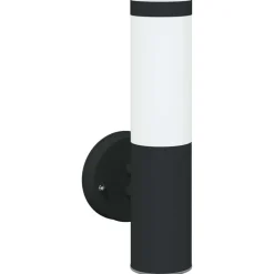 vidaXL Utomhus vägglampa Svart 15 x 7,5 x 33 cm