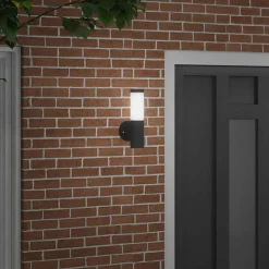 vidaXL Utomhus vägglampa Svart 15 x 7,5 x 33 cm