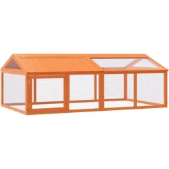 vidaXL Utomhusbur brun 200x112,5x74 cm massiv furu