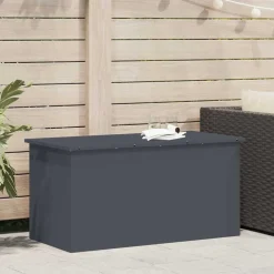 vidaXL Utomhusförvaringslåda Antracit 100 x 50,5 x 50 cm Stål