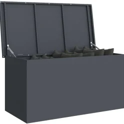 vidaXL Utomhusförvaringslåda Antracit 100 x 50,5 x 50 cm Stål