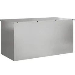 vidaXL Utomhusförvaringslåda Silver 100 x 50,5 x 50 cm Stål
