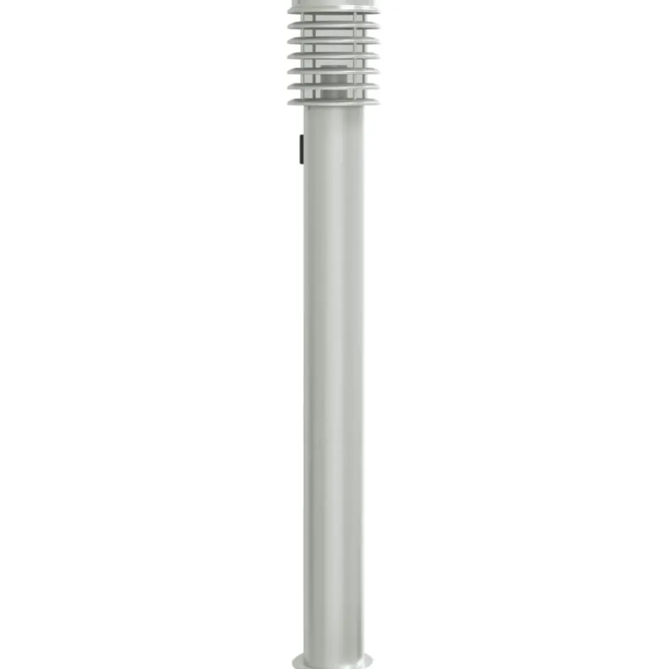 Clearance vidaXL Utomhusgolvlampa med eluttag 110 cm rostfritt stål Silver