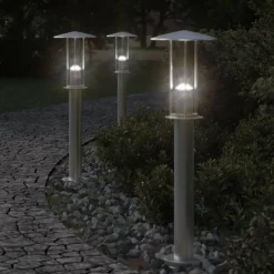 Clearance vidaXL Utomhusgolvlampa 60 cm rostfritt stål Silver