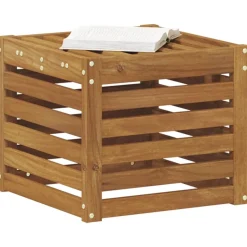 vidaXL Utomhuspall 43 x 43 x 37 cm Massivt Akaciaträ Naturfärg
