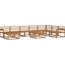Sale vidaXL Utomhussoffset 9 pcs Massivt Akaciaträ Naturfärg
