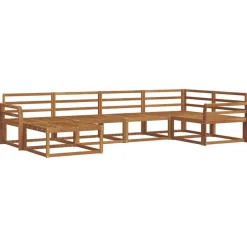 Sale vidaXL Utomhussoffset 6 pcs Massivt Akaciaträ Naturfärg