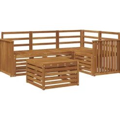New vidaXL Utomhussoffset 5 pcs Massivt Akaciaträ Naturfärg
