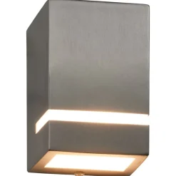 vidaXL Utomhusvägglampa 2 st 35 W silver rektangulär