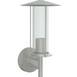 Best vidaXL Utomhusvägglampa 2 st rostfritt stål Silver