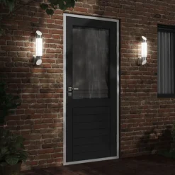 Outlet vidaXL Utomhusvägglampa 2 st rostfritt stål Silver