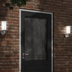 Online vidaXL Utomhusvägglampa 2 st rostfritt stål Silver
