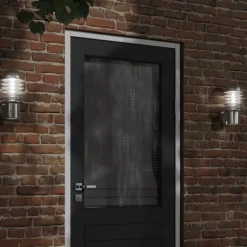 Clearance vidaXL Utomhusvägglampa 2 st rostfritt stål Silver
