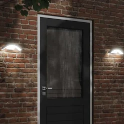 vidaXL Utomhusvägglampa LED med sensor vit gjuten aluminium