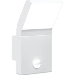 Discount vidaXL Utomhusvägglampa LED med sensor gjuten aluminium Vit