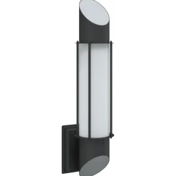 New vidaXL Utomhusvägglampa rostfritt stål Svart